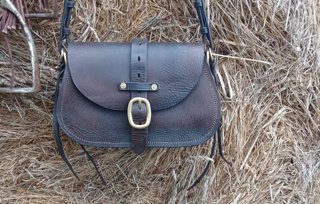 Vintage Leather Handbag – Cob Dark Tassels SOLD
